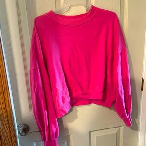 Pink cropped sweatshirt